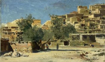 Eugène Alexis Girardet (French 1853-1907): Desert Town