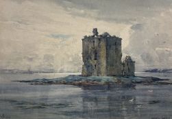 Attrib. George Jackson Flemwell (British 1865-1928): 'Rosyth Castle'