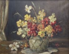 Owen Bowen (Staithes Group 1873-1967): Still Life of Flowers in a Vase