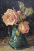 Owen Bowen (Staithes Group 1873-1967): Still Life of Roses