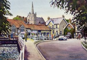 Peter Lapish (British 1937-): 'Village Centre Thornton-le-Dale'