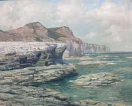 Walter Goodin (British 1907-1992): Flamborough Head looking towards Bempton Cliffs