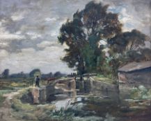 William Greaves (British 1852-1938): 'The Old Lock'