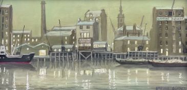 Steven Scholes (Northern British 1952-): 'The Prospect of Whitby - Wapping East London'