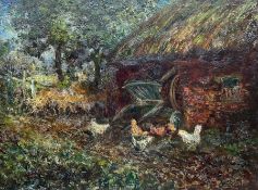 John Falconar Slater (British 1857-1937): Chickens in the Farmyard