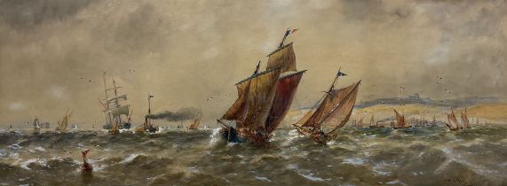 Thomas Bush Hardy (British 1842-1897): Blustery Day off Dover