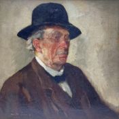 Circle of Walter Richard Sickert RA RBA (British 1860-1942): Gentleman in a Bowler Hat