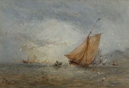 George Weatherill (British 1810-1890): Fishing Boats off Whitby