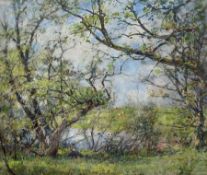 Frederic William Jackson (Staithes Group 1859-1918): Through the Trees towards Runswick Bay