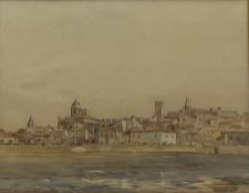 Frederick (Fred) Lawson (British 1888-1968): Arles from the River Rhone France