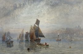 George Weatherill (British 1810-1890): 'Nearing Harbour - Whitby'