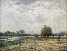 William Kay Blacklock (British 1872-1944): Loading the Hay Carts