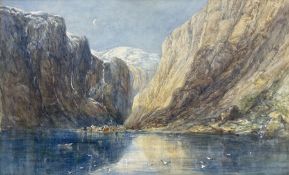 Mary Weatherill (British 1834-1913): 'Early Morning - Hardanger Fjord' Norway