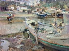 David Jan Curtis (British 1948-): 'Harbour Study - Abersoch' Wales