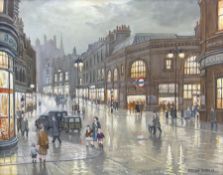 Steven Scholes (Northern British 1952-): 'Hampstead Underground Station Heath Street London'