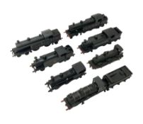 ‘00’ gauge - seven kit built steam locomotives with various numbers and wheel arrangements finished