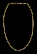 10ct gold flattened curb link chain necklace