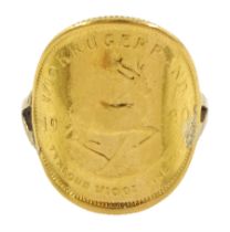 South Africa 1980 1/10 Krugerrand coin ring