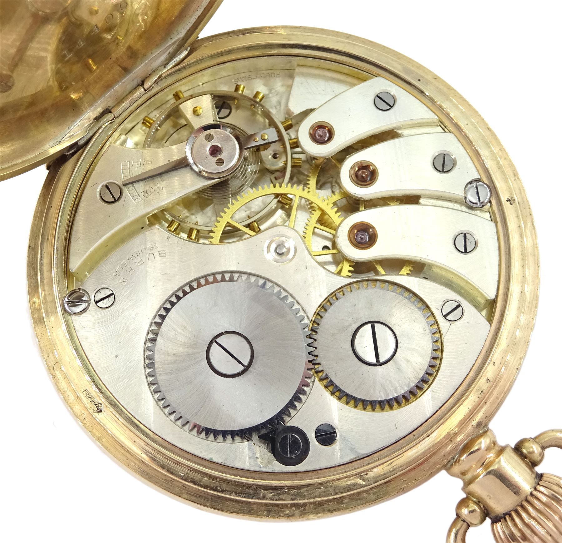 Early 20th century 9ct full hunter lever pocket watch by A Schwarz & Son - Image 3 of 4