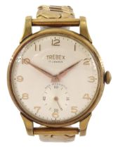 Trebex gentleman's 9ct gold manual wind presentation wristwatch