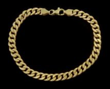 10ct gold flattened curb link chain bracelet