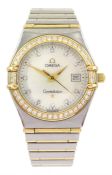 Omega Constellation ladies gold and stainless steel quartz wristwatch