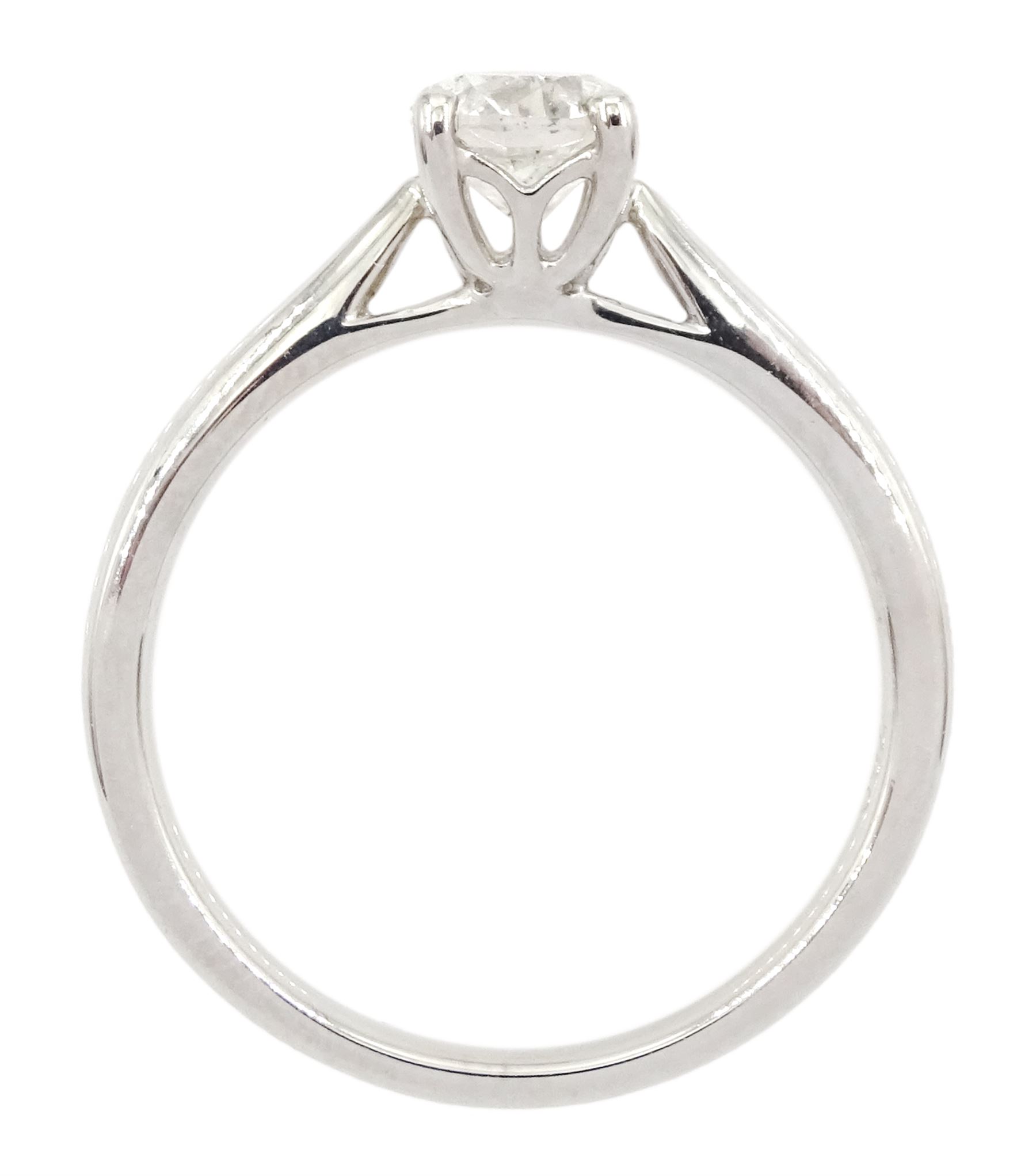 18ct white gold single stone round brilliant cut diamond ring - Image 4 of 4