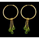 Pair of 18ct gold hoop earrings