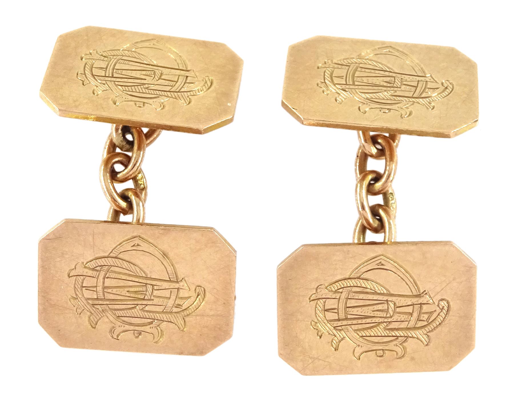 Pair of 9ct gold cufflinks