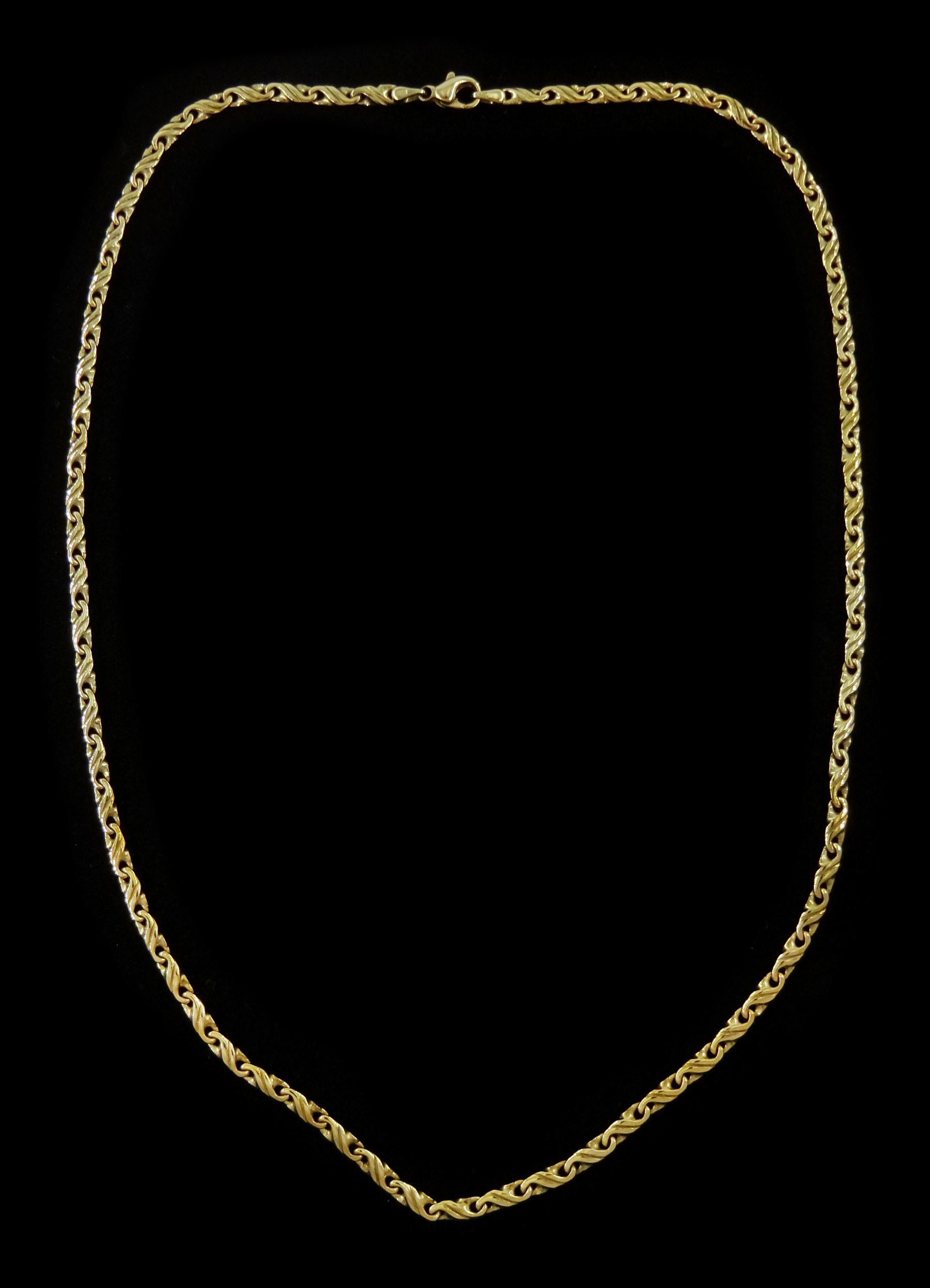 9ct gold fancy infinity link chain necklace