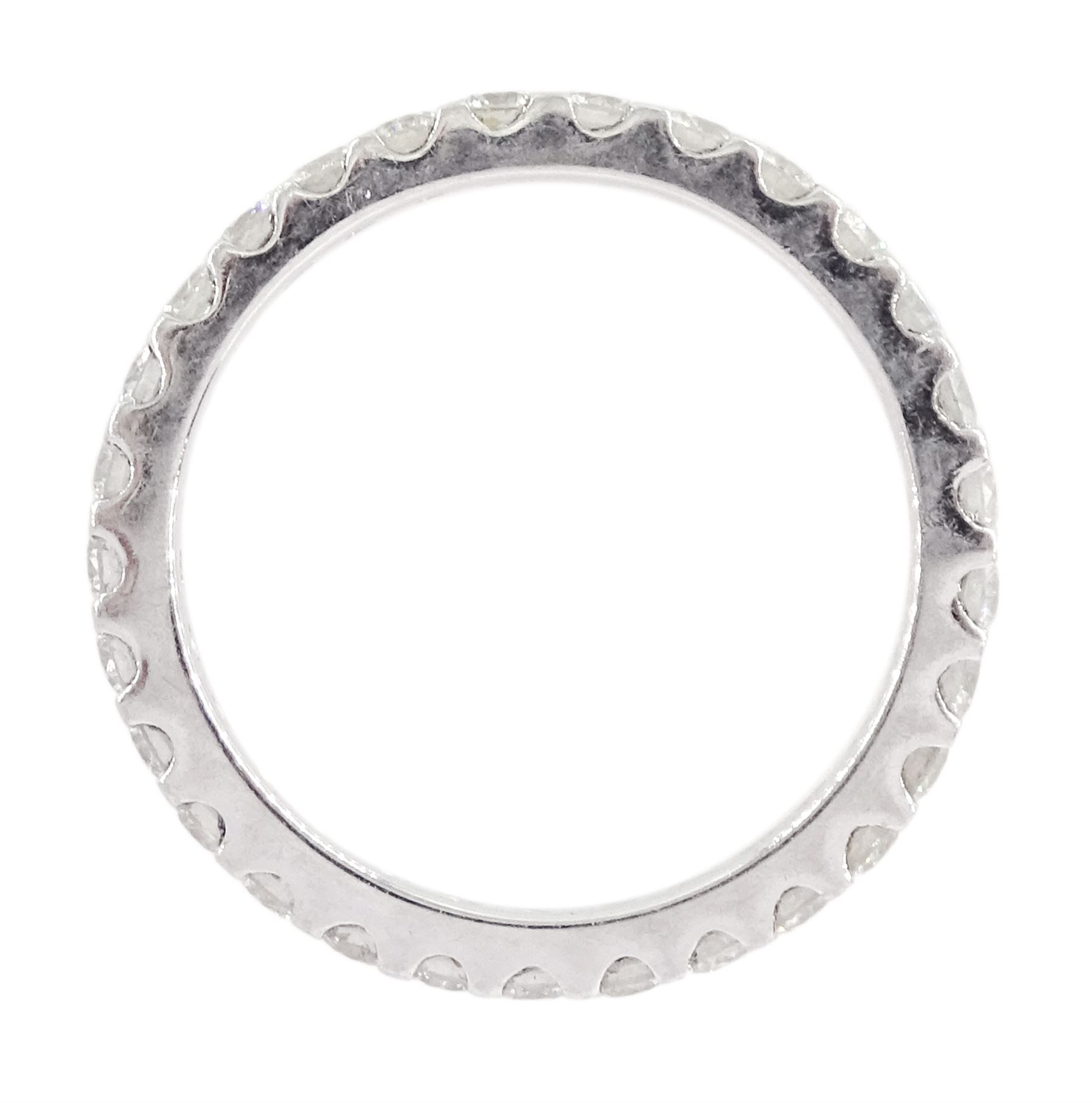 Platinum round brilliant cut diamond full eternity ring - Image 3 of 3
