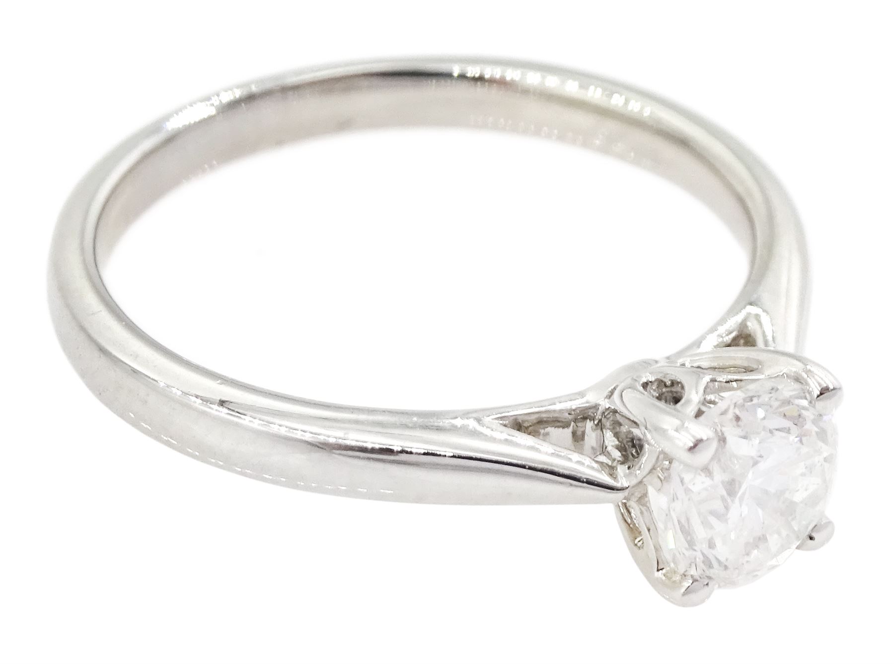 18ct white gold single stone round brilliant cut diamond ring - Image 3 of 4