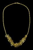 14ct gold circular link chain necklace