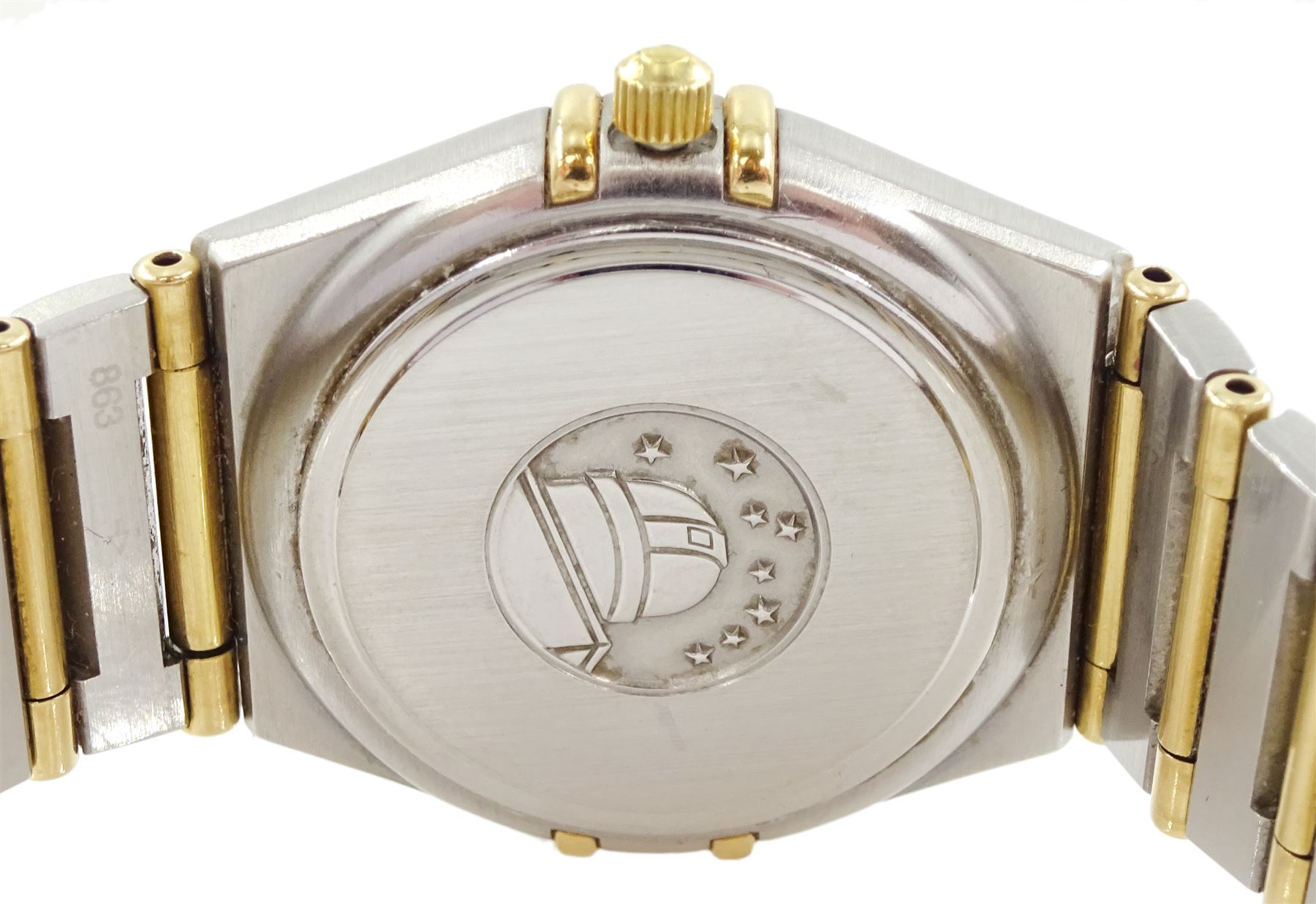 Omega Constellation ladies gold and stainless steel quartz wristwatch - Image 3 of 3