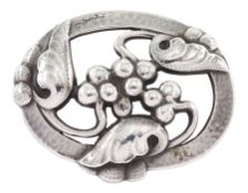 Georg Jensen silver 'Moonlight Grapes' brooch No. 101