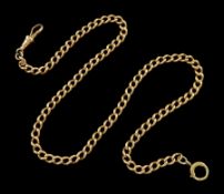 Early 20th century 15ct rose gold curb link chain necklace
