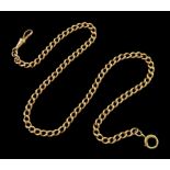 Early 20th century 15ct rose gold curb link chain necklace