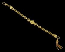 9ct gold fancy link Albertina bracelet