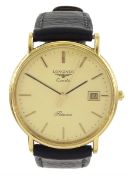 Longines Presence gentleman's gold-plated and stainless steel quartz wristwatch