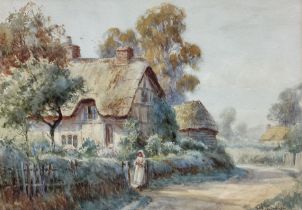 Sidney Valentine Gardner (Staithes Group 1869-1957): 'Magpie Cottage Welford on Avon'