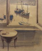 Cornish School (Mid 20th century): View through a Harbour Window