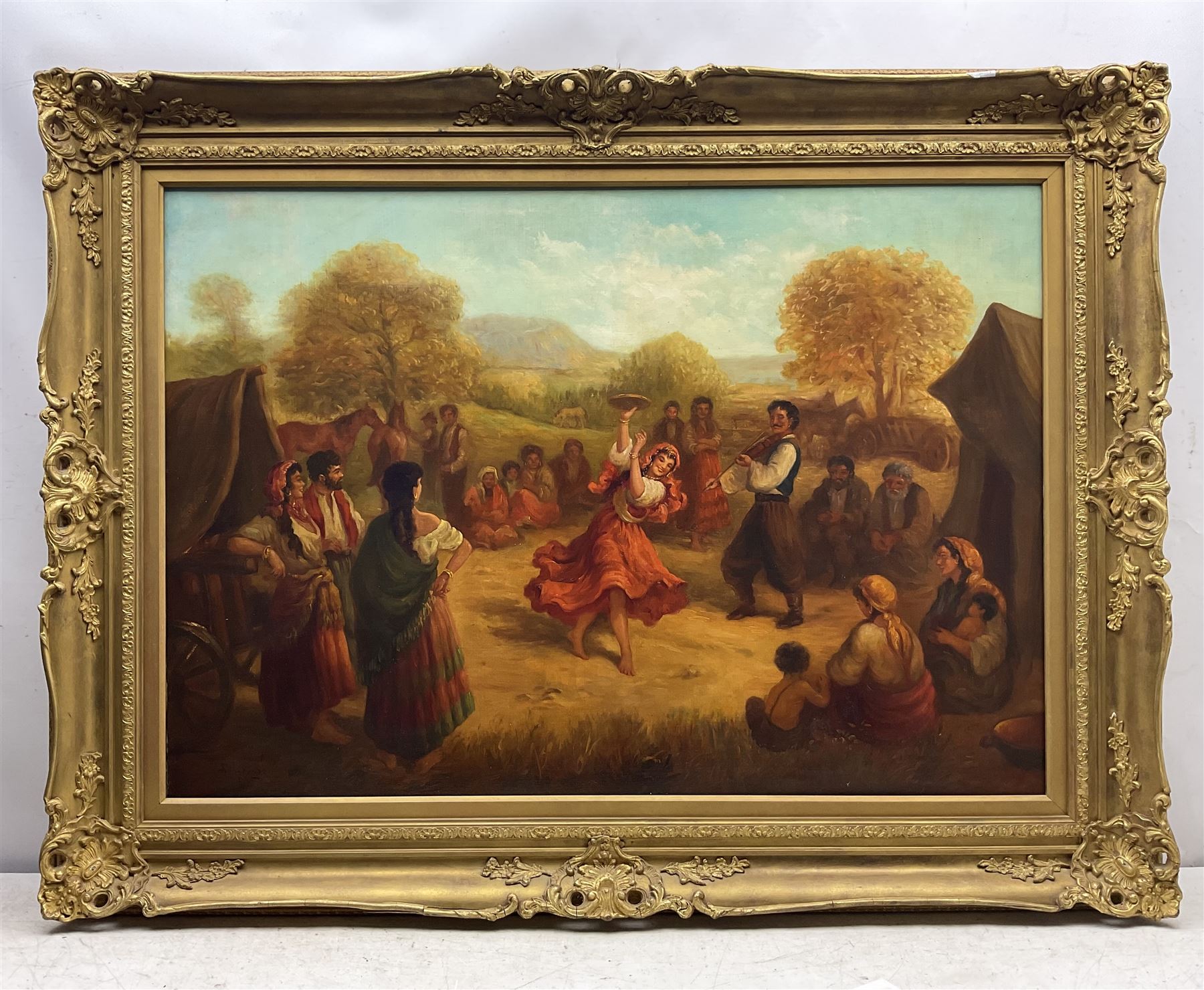 H Gerard (French 19th/20th century): Gypsy Dancers - Image 2 of 4