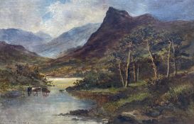 Francis E Jamieson (Scottish 1895-1950): Cattle Watering in the Highlands