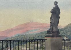Nancy Ballantine Dykes (British 1919-?): 'Sunrise on Etna - Taormina Sicily'