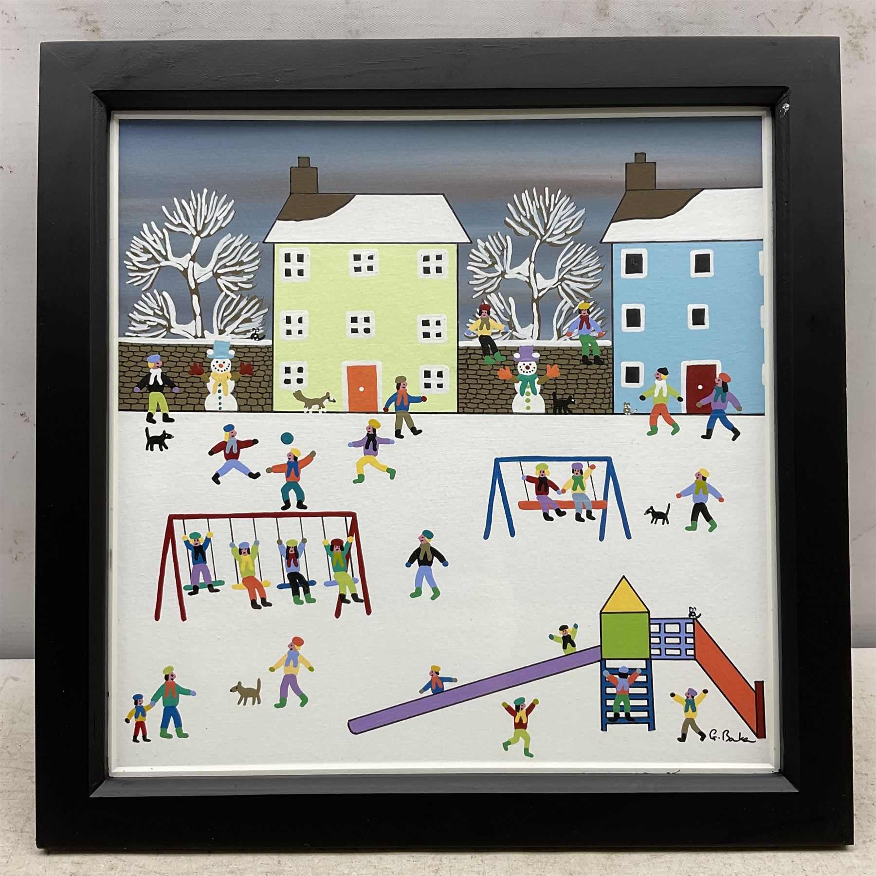 Gordon Barker (British 1960-): Park Games in Winter - Image 2 of 3