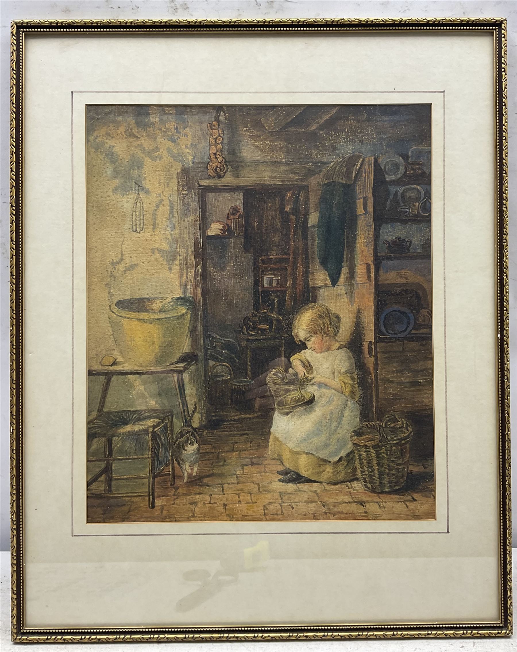 English School (Late 19th Century): Girl in the Pantry - Image 2 of 2