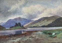 James Alfred Aitken RSW (Scottish 1846-1897): Loch Scene