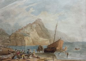 After Francis Nicholson (British 1753-1844): View of Robin Hood's Bay