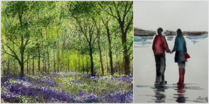 Karen Rice (British Contemporary): 'The Two of Us' and 'Bluebell Woods'
