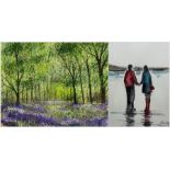 Karen Rice (British Contemporary): 'The Two of Us' and 'Bluebell Woods'